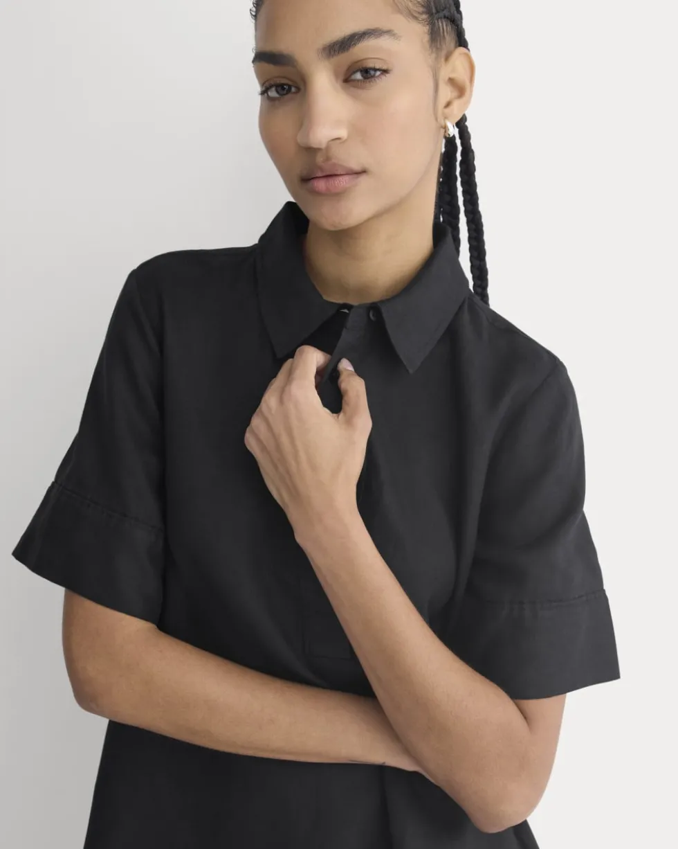 Mini Popover Shirtdress in Linen