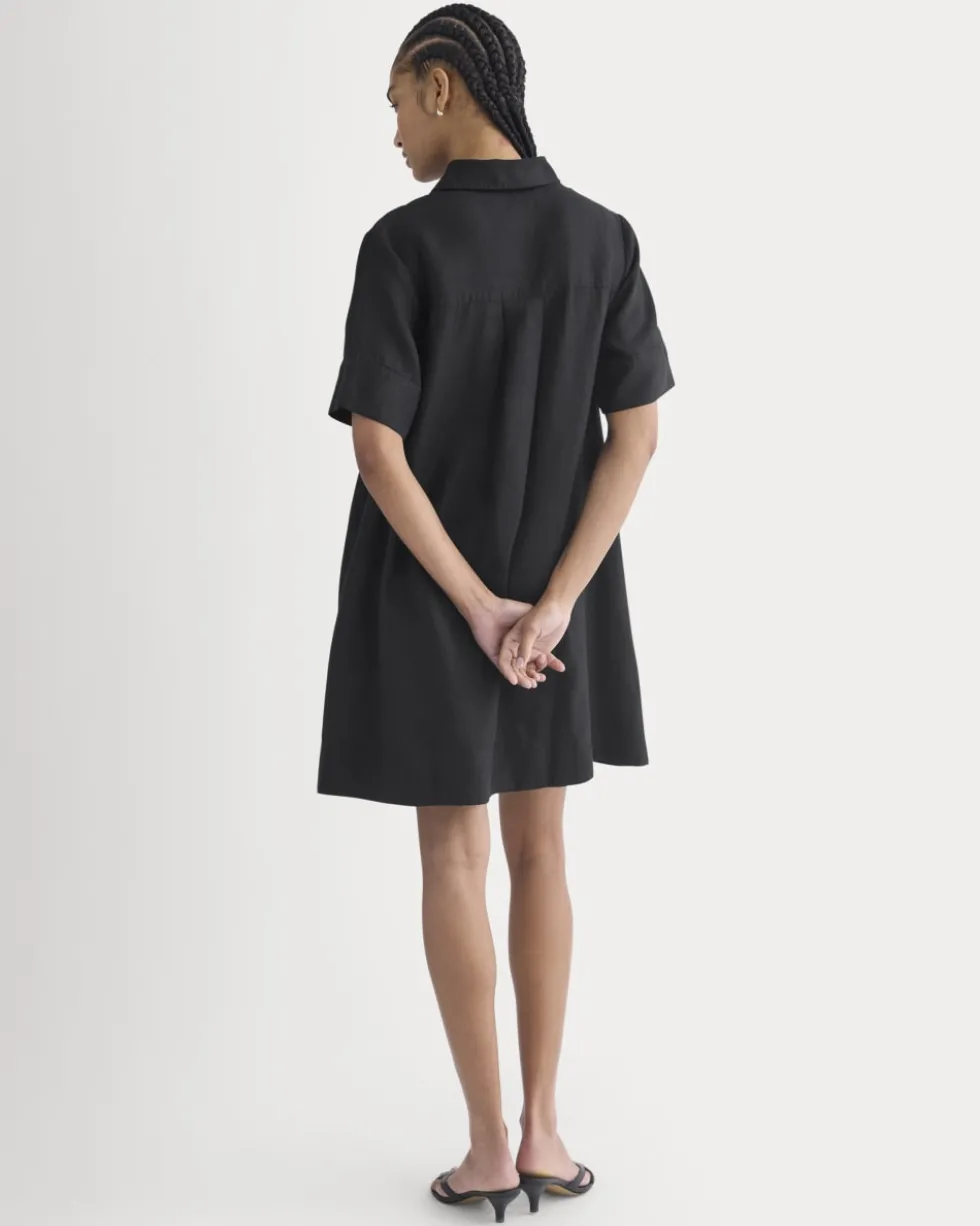 Mini Popover Shirtdress in Linen