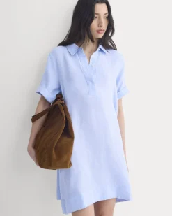 Mini Popover Shirtdress in Linen