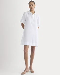 Mini Popover Shirtdress in Linen