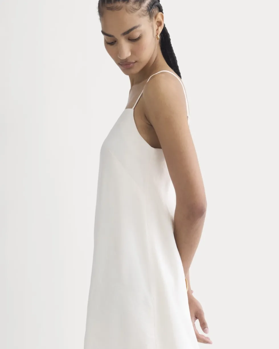 Mini Shift Dress in Stretch Linen