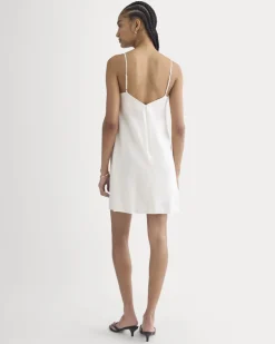 Mini Shift Dress in Stretch Linen