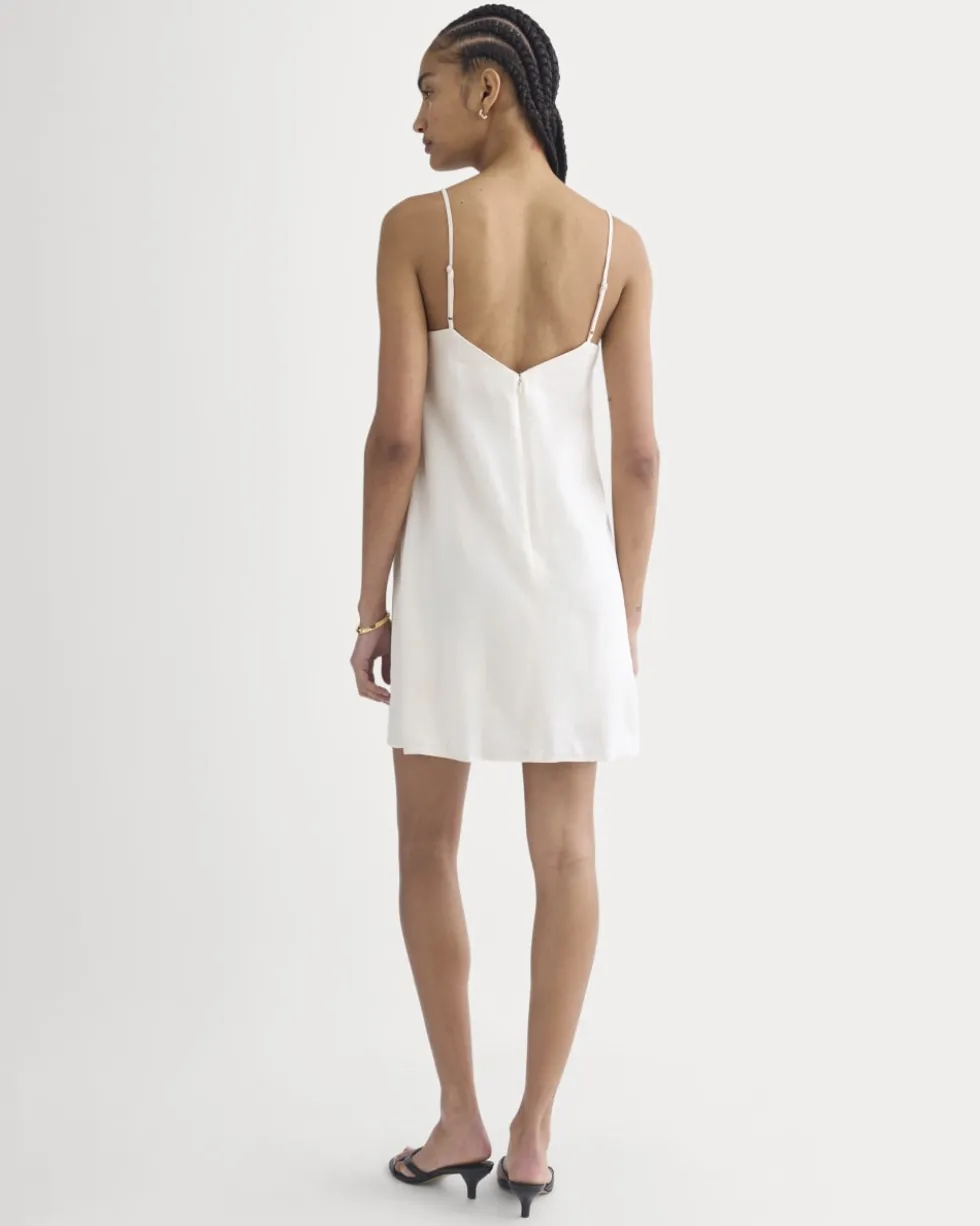 Mini Shift Dress in Stretch Linen