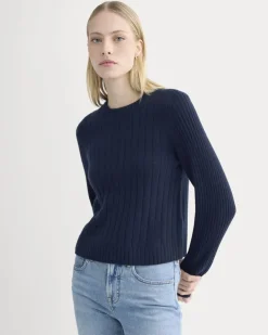 Mix Ribbed Crew in Cashmere