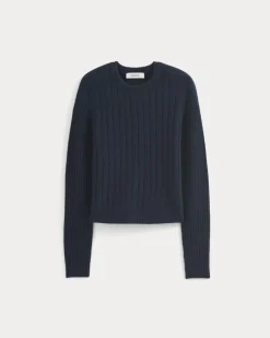 Mix Ribbed Crew in Cashmere