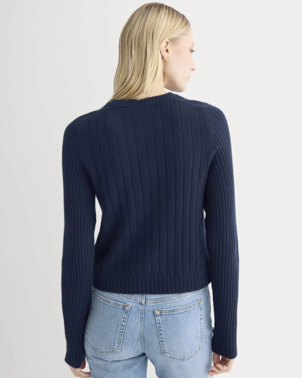 Mix Ribbed Crew in Cashmere