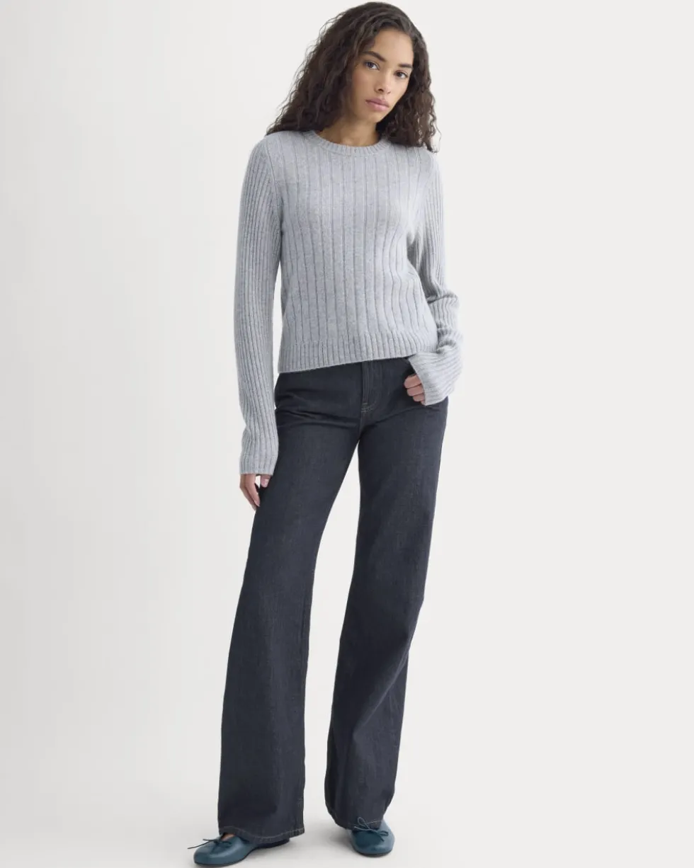 Mix Ribbed Crew in Cashmere