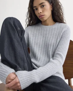 Mix Ribbed Crew in Cashmere