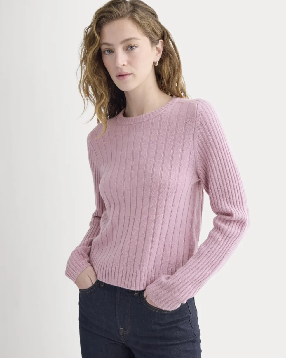 Mix Ribbed Crew in Cashmere
