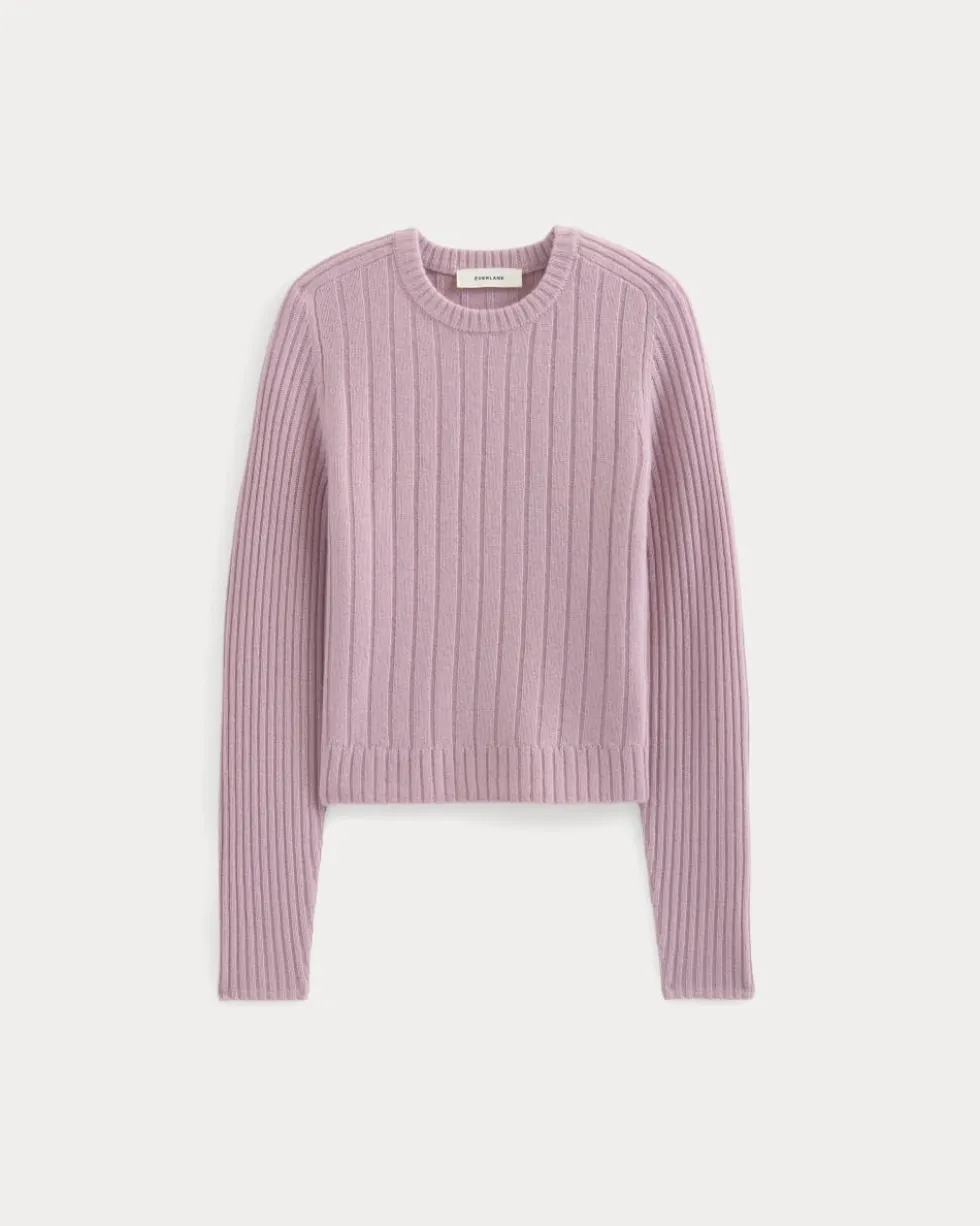 Mix Ribbed Crew in Cashmere