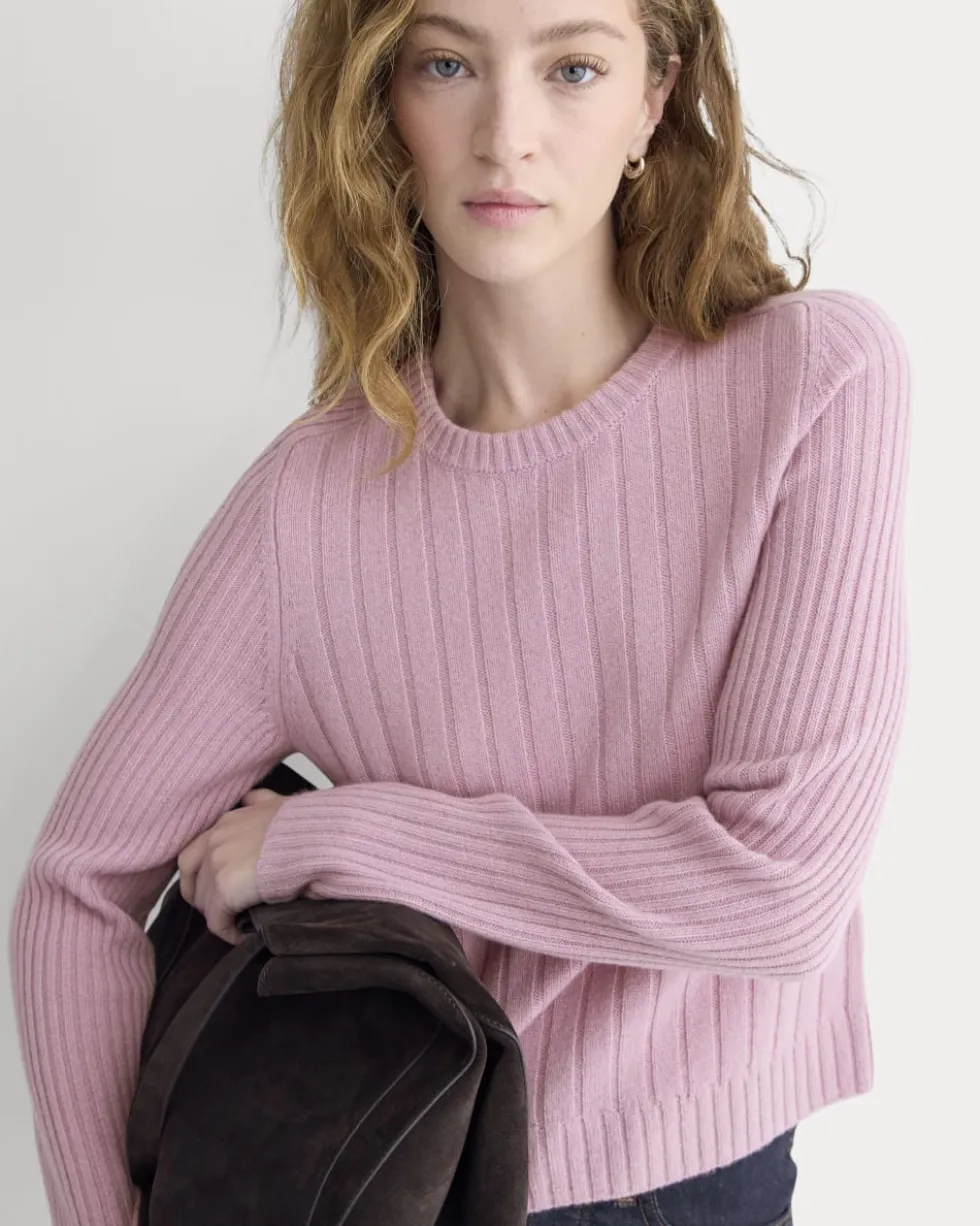 Mix Ribbed Crew in Cashmere