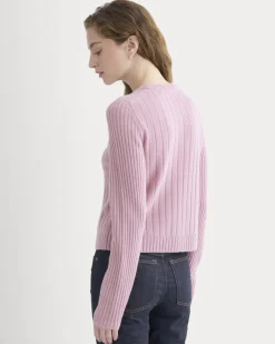 Mix Ribbed Crew in Cashmere