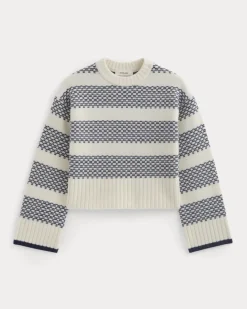 Nordic Cropped Boxy Crew in Luxe Merino