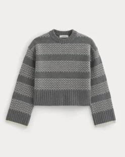 Nordic Cropped Boxy Crew in Luxe Merino
