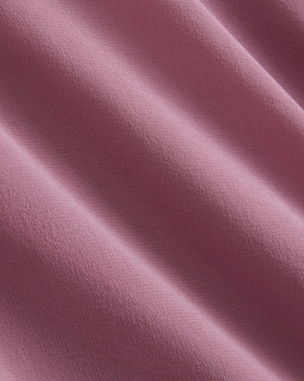 Notch Collar Shirt in Silk Georgette