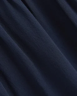 Notch Collar Shirtdress in Silk Georgette