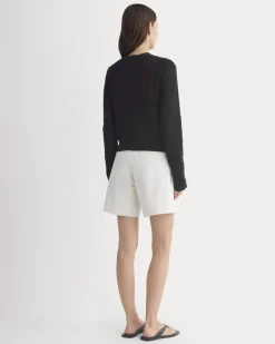 Open Knit Long-Sleeve Crew in Everyday Cotton