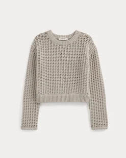 Open-Knit Crew in Elevated Cotton