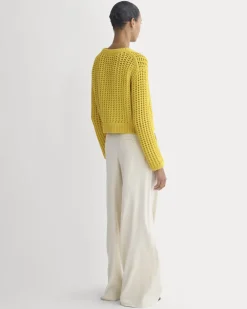 Open-Knit Crew in Elevated Cotton