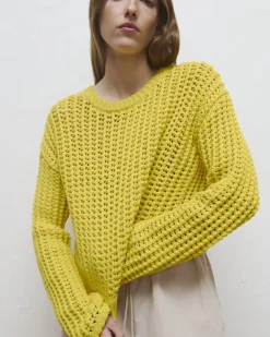 Open-Knit Crew in Elevated Cotton