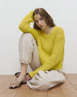 Open-Knit Crew in Elevated Cotton