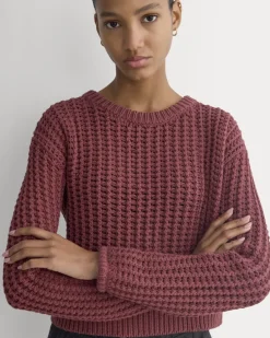 Open-Knit Crew in Elevated Cotton