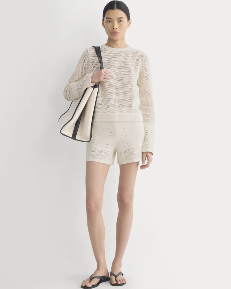 Open-Knit Short in Everyday Cotton
