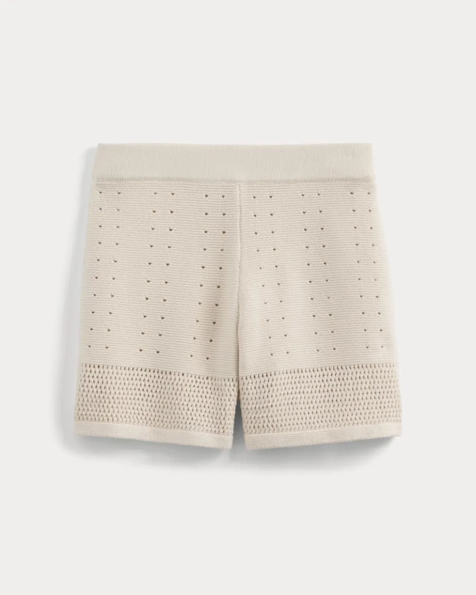 Open-Knit Short in Everyday Cotton