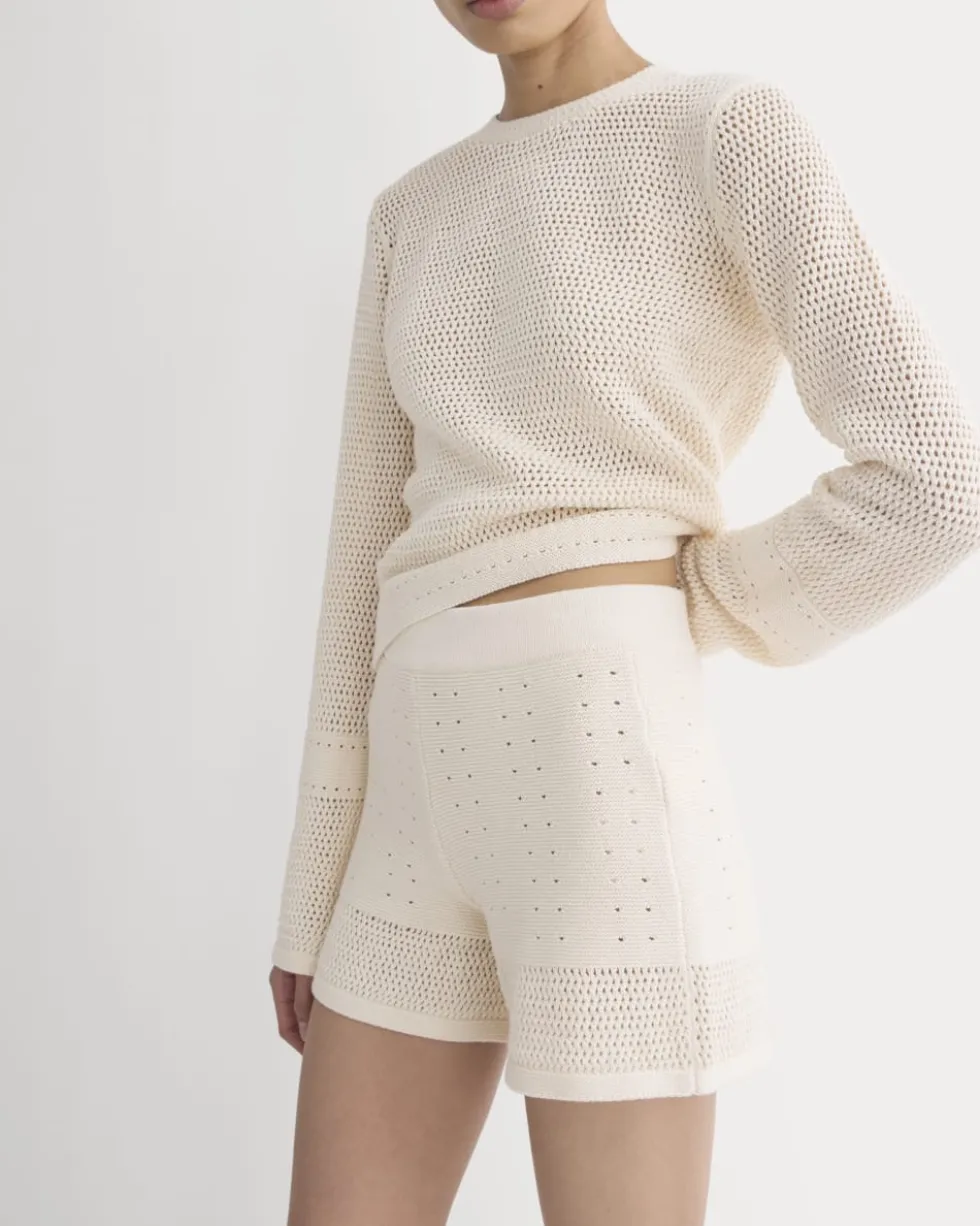 Open-Knit Short in Everyday Cotton
