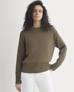 Oversized Cocoon Crew in Elevated Cotton