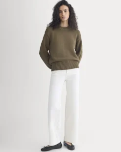 Oversized Cocoon Crew in Elevated Cotton