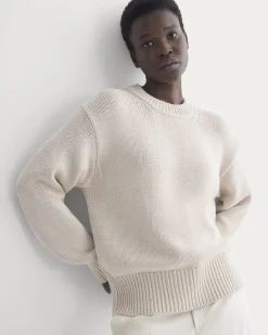 Oversized Cocoon Crew in Elevated Cotton