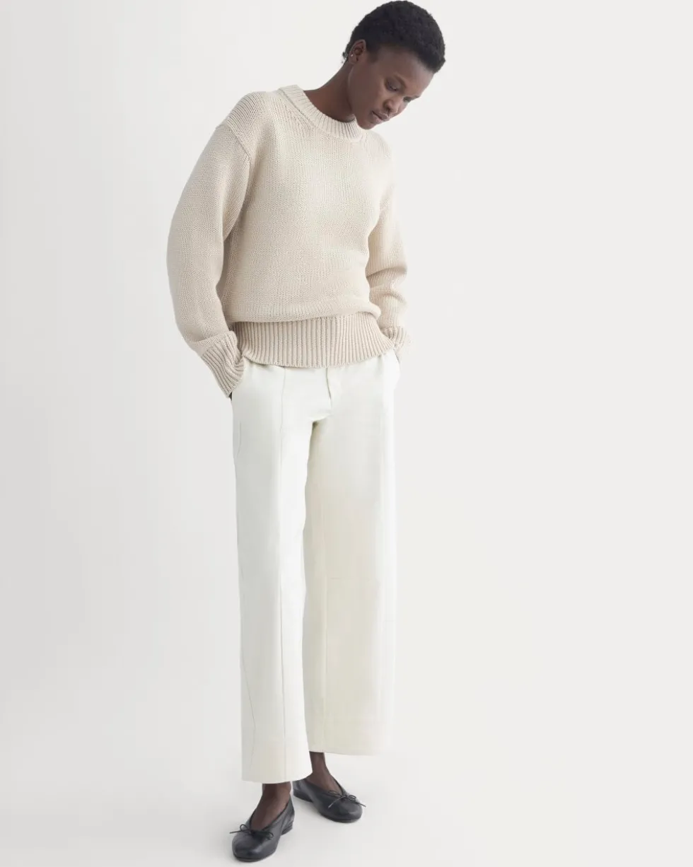 Oversized Cocoon Crew in Elevated Cotton