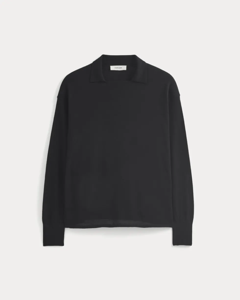 Oversized Polo in Ultrafine Merino