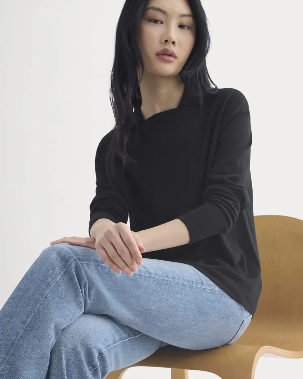 Oversized Polo in Ultrafine Merino