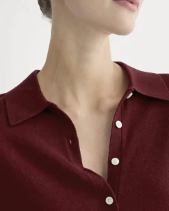 Oversized Polo Sweater in Cotton Merino