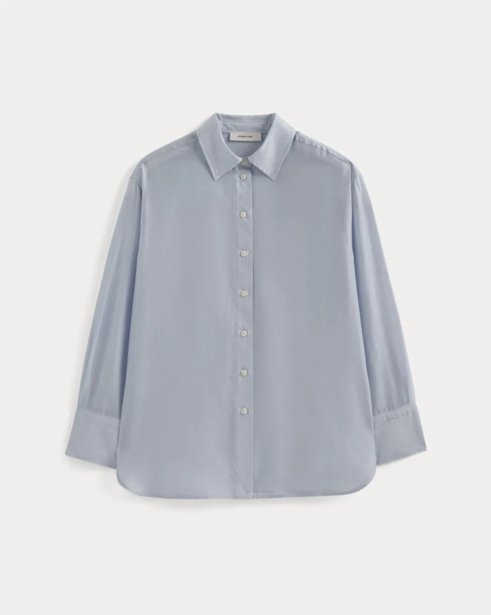 Oversized Shirt in Cotton-Silk Organza