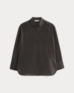 Oversized Shirt in Cotton-Silk Organza