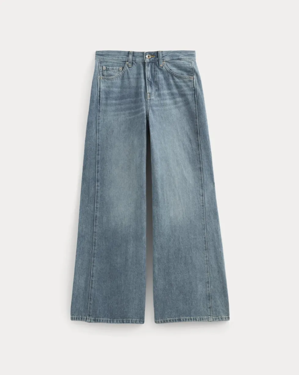 Paneled Ultra Wide-Leg Jean