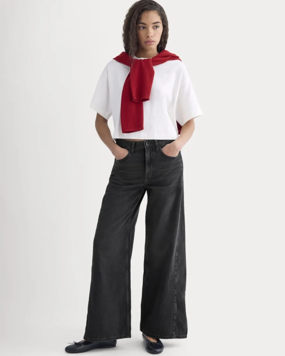 Paneled Wide-Leg Jean