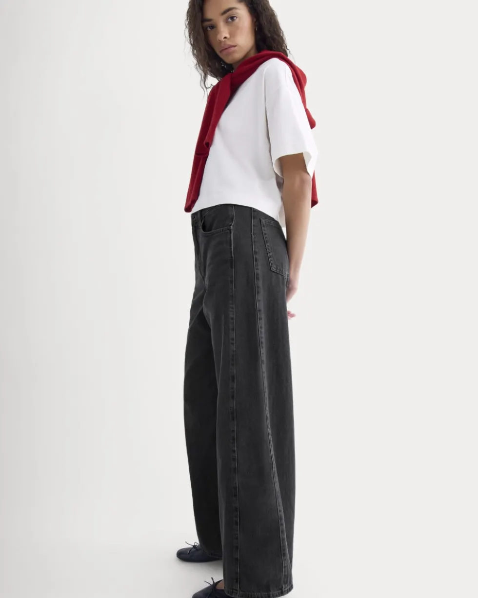 Paneled Wide-Leg Jean