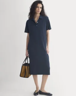 Pique Polo Short-Sleeve Dress