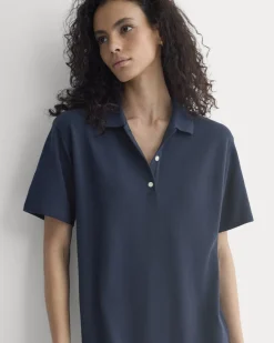 Pique Polo Short-Sleeve Dress