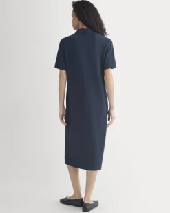 Pique Polo Short-Sleeve Dress