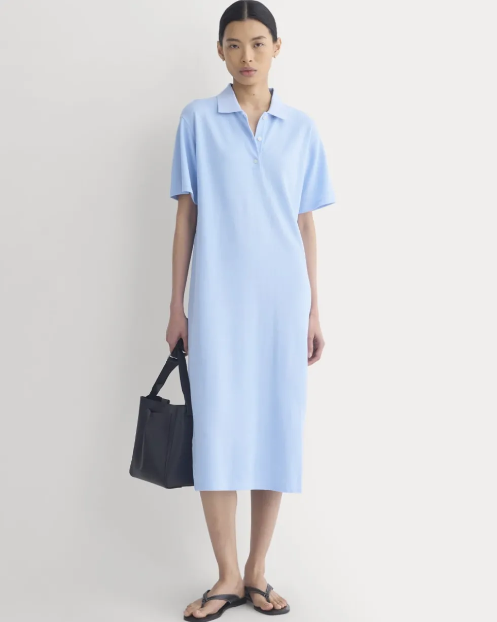 Pique Polo Short-Sleeve Dress