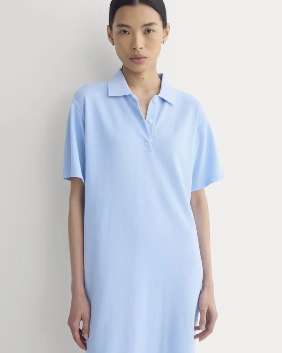 Pique Polo Short-Sleeve Dress
