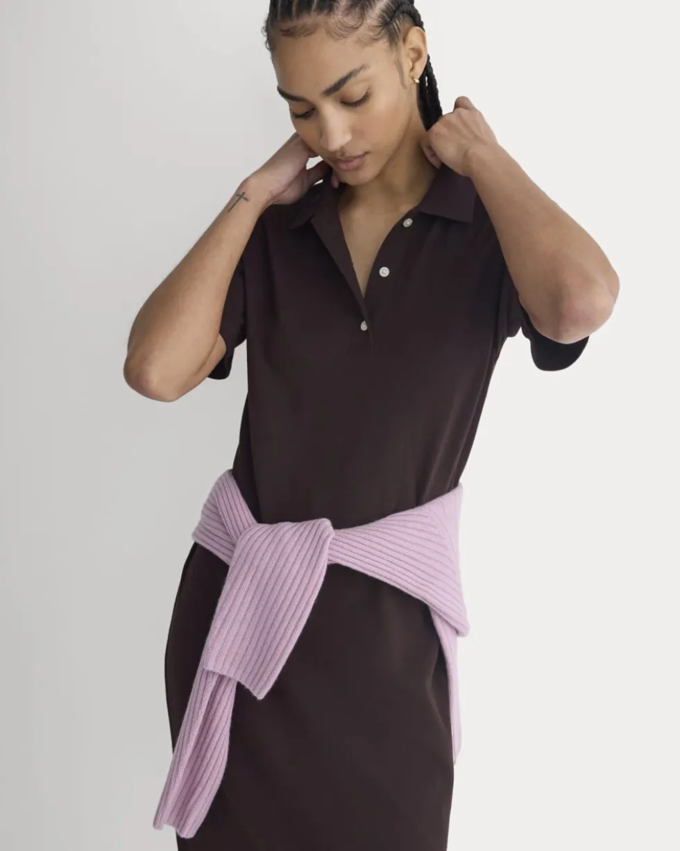 Pique Polo Short-Sleeve Dress