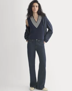 Relaxed V-Neck Vest in Cotton Merino