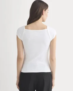 RetroSoft Cotton Square-Neck Tee