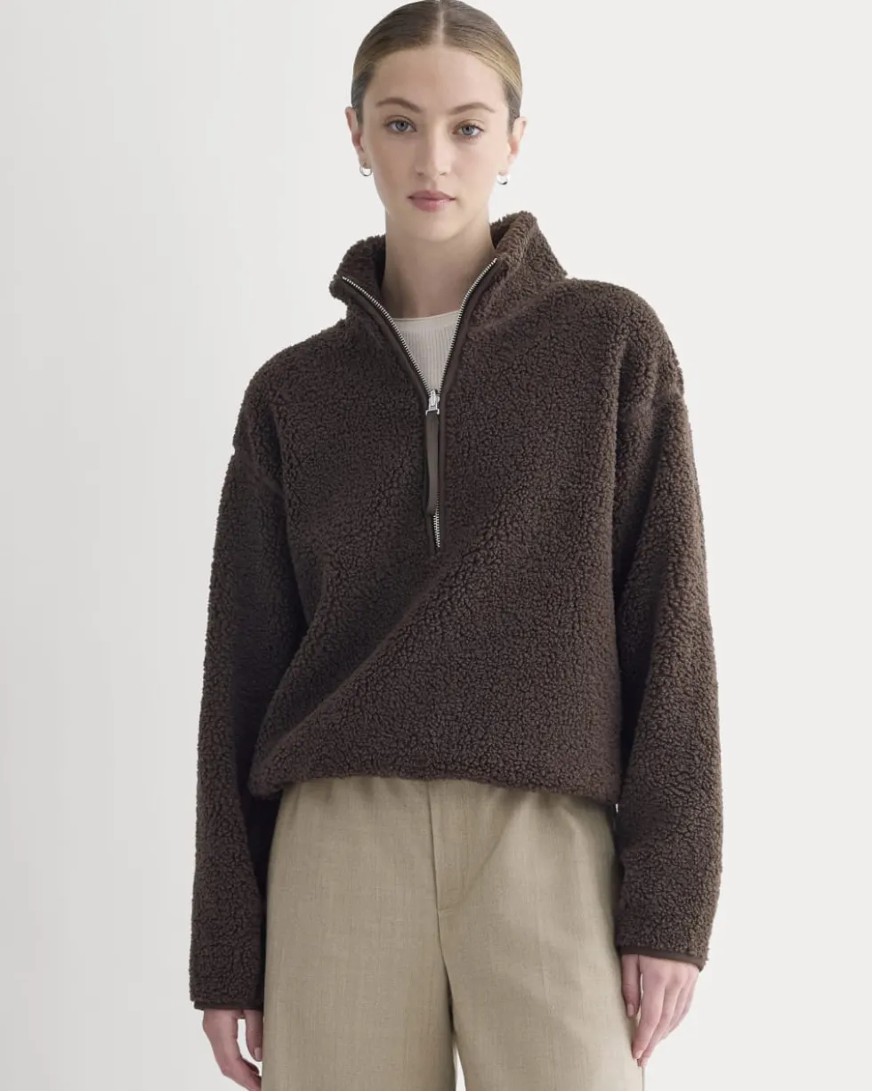 Reversible Teddy Half-Zip Pullover